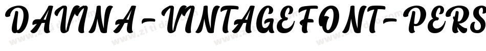 DAVINA - VINTAGE FONT - PERSONAL USE字体转换